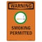 Signmission Safety Sign, OSHA WARNING, 14" Height, Rigid Plastic, Delaware Smoking, Portrait OS-WS-P-1014-V-12955 - alternate 1